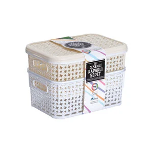 24-Piece Decorative Patterned Storage Basket Set for Organization