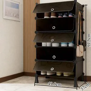 Shoe Rack Shoe Storage Cabinet Plastic Shoe Shelves Organizer For Closet Hallway Bedroom Entryway