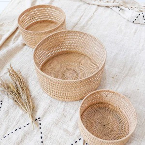Hot Sale Eco-Friendly Handmade Bamboo Rattan Natural Color Multifunction Storage Organizer Customizable Size for Home Decor
