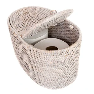 Hot Trend Rattan Picnic Baskets High Quality Woven Wicker Storage Baskets with Lid Handles Handmade in Vietnam