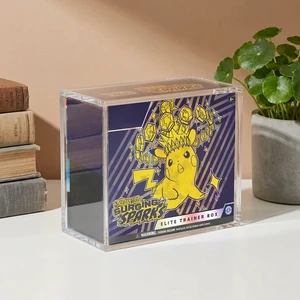 Factory Transparent Acrylic Elite Trainer Box Collection Protection Display ETB Acrylic Case With Strong Magnet Lid