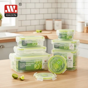 Great Quality Customizable With Locking Lid Heat Saving Airtight Food Container Storage Boxes Plastic Food Prep Containers
