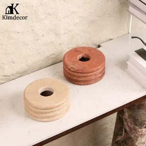 Kimdecor High-End Marble Storage Jar With Lid Elegant Decorative Jar for Home Decor and Interior Design & Hotel & Jewelry Store