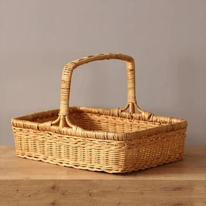 Wholesale Rattan Wicker Basket Eco-Friendly Handmade Serving Basket for Kitchen Fruit and Display