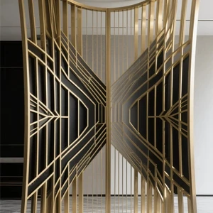 Dual-Use Home & Hotel Precious Metals Chrome Plated Heavy Duty Decorative Art Screen for Cargo & Storage Equipment