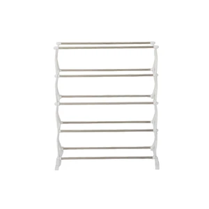 Wholesale PP & Stainless Steel Lightweight Modern Floor Shoe Storage Rack for Living Room Organization & Display