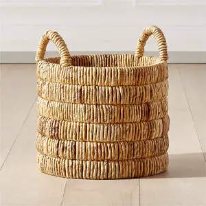 Luxury Design Rattan Basket Natural Color for Home Food Storage Rattan Basket Hot Sale Indian Rattan Handicrafts Basket