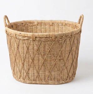 Big size Handwoven Natural Rattan Wicker basket Big Storage Basket Laundry basket Nice Style Home Decoration