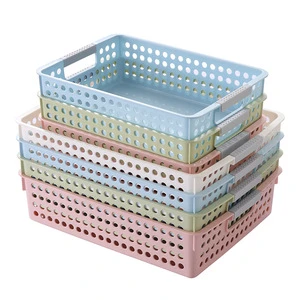 Factory-direct PP Japanese Style Home Decoration Storage Basket Desktop Organizer Kindergarten Toy Sundries Bin
