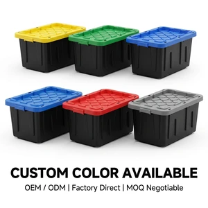 Professional Grade Storage Organizer 12 Gallon Roughneck Tote Heavy Duty Plastic Storage Bin With Latching Lid