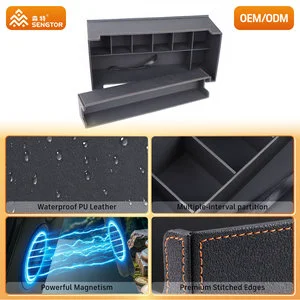 Waterproof Durable 600+ Large Capacity Black Magnetic Lock Horizontal Storage PU Deck Box