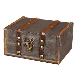 Vintage and Aged Jewelry Storage Wooden Box Decorative Storage Box Necklace and Jewelry Storage Box Hot Selling