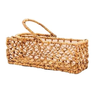 New Handwoven Wicker Baskets Food Picnic Fruits Decorative Tableware Storage Basket Rattan Seagrass Laundry Basket