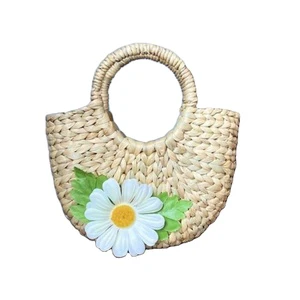Top Seller Classic Style Light Brown Woven Storage Basket Water Hyacinth Rattan Door Gift Home Made Vietnam Holiday TUYET DUNG
