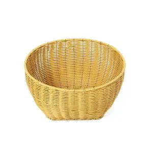 High Quality Handmade Wicker Rattan Fruit Basket Eco-Friendly Grade Food Vegetable Plastic Rattan Basket