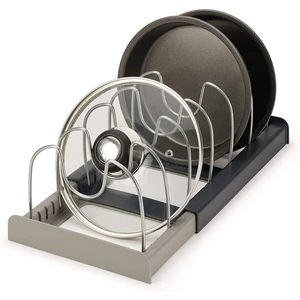 Kitchen Countertop Telescopic Drawer Organizer Drain Plate Pot Cover Telescopic Storage Rack