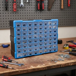 OEM Custom Household Drawer Plastic Tool Storage Box Multiple Compartments Hardware Screw Parts Organizer Box