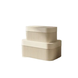 Rattan Decorative Storage Box with Lid, Woven Organizer for Home & Bookshelf