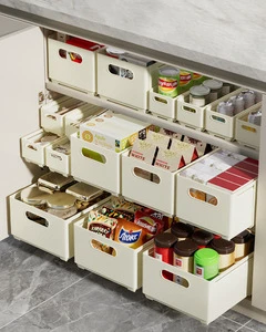 Large Capacity Plastic Foldable Right Angle Gap Organizer for Kitchen Wardrobe