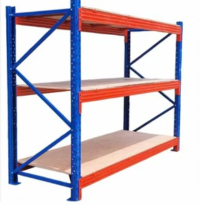 Aluminum Adjustable 3-Layer Blue Ceiling Mount Storage Rack with Pallet Support Bar and Electrostatic Powder Coating