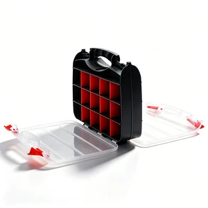 OEM Support Double Side Open Plastic Storage Box with Removable Divider Small Parts Screw Nuts Hardware Assortment Organizer Box