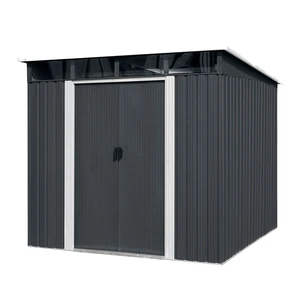 Easily Assembled Outdoor Garden Backyard Iron Craft Metal Steel Storage Shed With Skylight