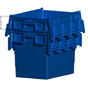 HOT Selling Straight Wall Plastic Storage Box Container Collapsible Crate With Attached Lid