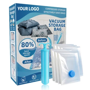 20-Pack Transparent Vacuum Storage Bag Space Saver Travel Compression Organizer For Clothing And Bedding Durable Modern Design