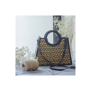 Classic Wicker Round Rattan Basket Bag Eco-Friendly Multifunction Handicraft Custom Size Good Price From Vietnam Manufacturer