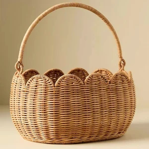 WATER HYACINTH FRUIT BASKET with HANDLE UNIQUE STYLE ECO-FRIENDLY HIGH QUALITY MULTIFUNCTION