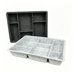 Precision Heat-Pressed Felt Storage Tray Custom Color Modular Desk Organizer