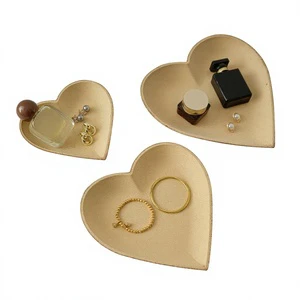 Creative Wooden Heart-Shaped Aromatherapy Tray Storage Dish Minimalist Home Decor Ornament Photo Prop Jewelry Incense Organizer