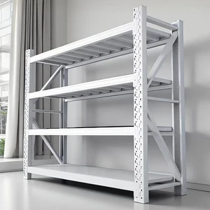 Heavy-duty Durable Adjustable Iron Storage Racks Powder Coated Industrial Racks for Garages Workshops Factories Large Capacity