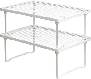 Cedar Space Stackable Dual Layer Pantry Storage Rack Wire Shelf Cupboard Drawer Plate Dish Holder Under Sink Basket Tidy Utility Box