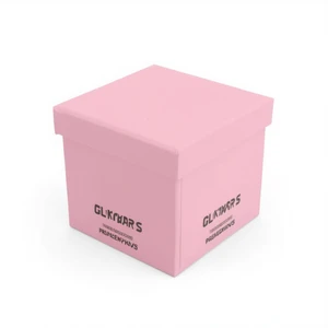 Party Love Minimalist Cardboard Pink Square Decorative Storage Box 10pcs Model 47277 Made in China