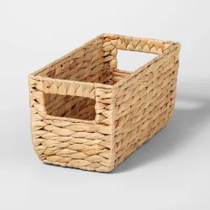 Small Woven Water Hyacinth Rectangular Basket