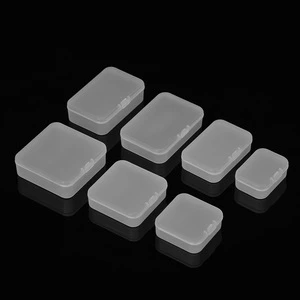 Frosted Simple Rectangular PP Storage Box Unhinged Lid Recyclable Crafts Hair Accessories Stamping Customized Color Custom Logo