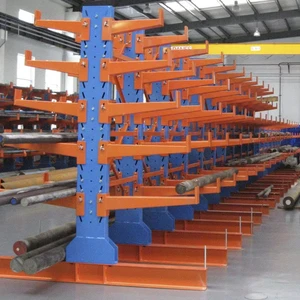 The Cantilever Rack for Warehouse Storage Has Strong Load-bearing Capacity for Long Goods Multiple Arms Save Space