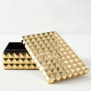 Trending Silver Steel Studded Decorative Storage Box for Jewelry Living Room Indian Unique Designs Custom Size MDF