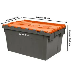Large Logistic Packaging Stackable Nesting Plastic Crates Turnover Boxes Storage Ecommerce Tote