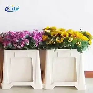 Professional Plastic Auction Bucket For Florists, Stackable And Durable Flower Transport Container With Handle