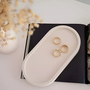 Mohom Luxury Custom Modern Design Concrete Jewelry Display Tray Elegant Decorative Trays Style