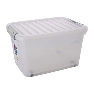 Factory Direct Sale Stackable Transparent PP Plastic Storage Boxes 45L Capacity Eco-Friendly for Kitchen Toys Clothes