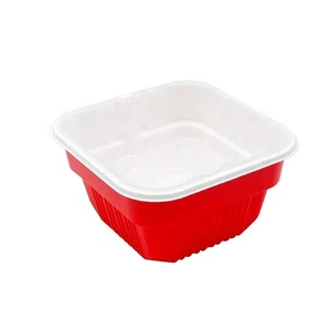 Philippines Friendly Lunch Box Square PP Customized Material Popular Disposable Food Storage Boxes & Bins Free CLASSIC Embossing