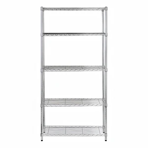 Factory Wholesale Modern Wire Metal Garage Storage Shelving Unit Metal Utility Racking Organizer for Kitchen Bathroom