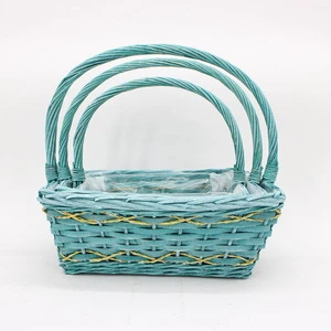Factory Direct Sales Eco-friendly Picnic Basket Beach Wicker Storage Rattan Wicker Basket for Storage