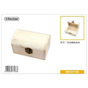 12.5*8*6.5 cm Pine Wood Decorative Storage Box for Gift Items