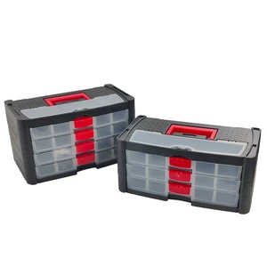 2PC Pack PP Plastic Minimalist Design Parts Box Accessories Storage Bin for Nails Screws Wall Plugs Garage Sundries Organization