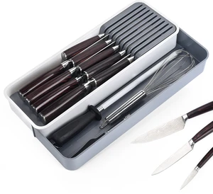Multifunction Kitchen Flatware Storage Expandable Knife Drawer Organizer Tray