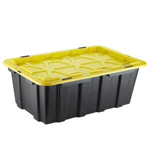 Durable Sturdy Heavy Industry 40L Maintenance Workshop Tools Organizer Heavy Duty Plastic Storage Bin With Lid